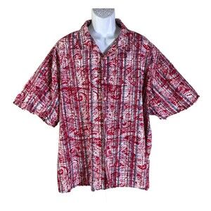 ROUNDTREE & YORKE VARSITY Short Sleeve Button Down Shirt‎ 3XL